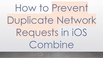 How to Prevent Duplicate Network Requests in iOS Combine