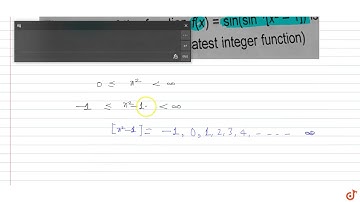 The range of the function `f(x) = sin(sin^-1[x^2-1]) is (where [*]` represents greatest integ