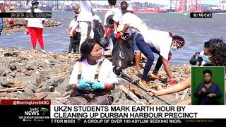 UKZN students mark earth hour by cleaning up Durban Harbour