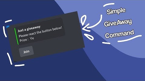 How to make simple + work GiveAway command on BDFD | BDFD