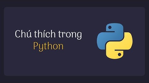 Bài 3:  Chú thích trong Python