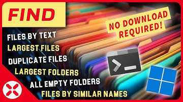 Find Large Files, Empty Folders, Duplicate Files, Search By Text On Windows (No Download Required)
