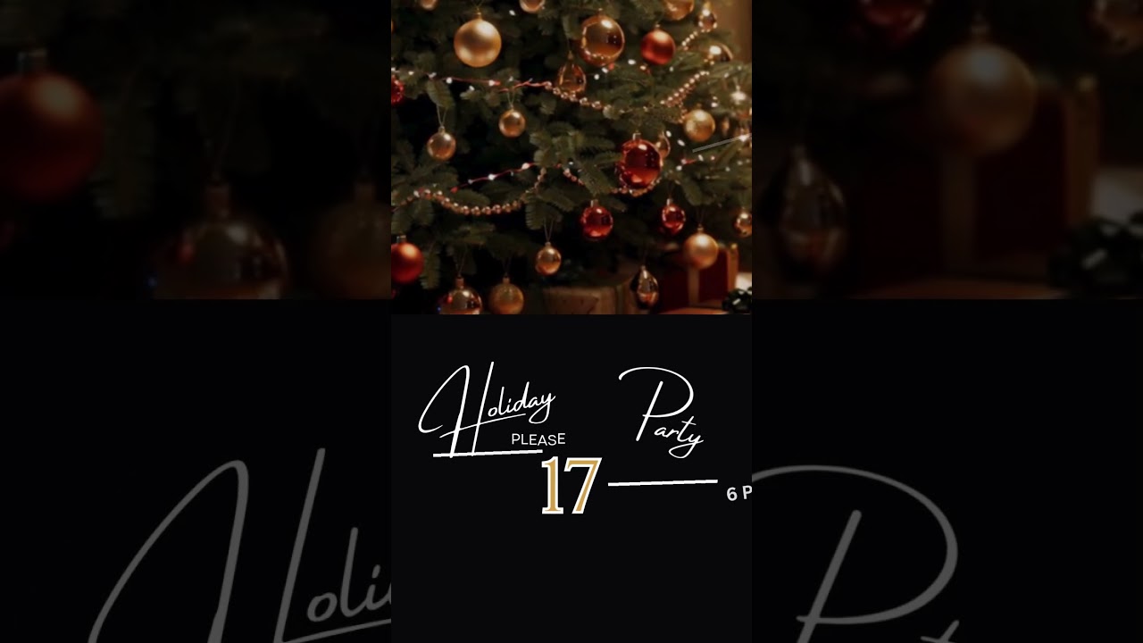 Christmas Party Invitation Video Template – Classic Christmas Party Invite – Animated Holiday