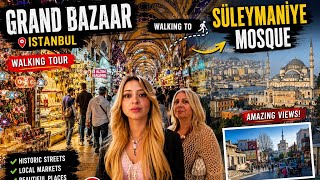 Walking from Grand Bazaar to Süleymaniye Mosque 🇹🇷 | Beautiful Istanbul Street Walk ✨