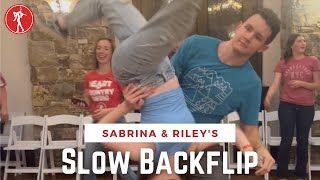 Sabrina & Riley's Slow Backflip💃🕺