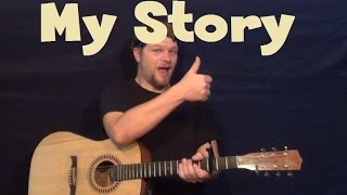 My Story (R. Kelly) Easy Strum Guitar Lesson How to Play Tutorial