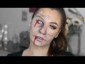 Last Minute EASY HALLOWEEN MakeUP | half Zombie, half Beauty