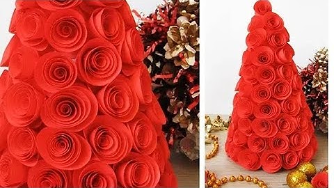 3D Paper Christmas Tree | How to Make a 3D Paper Xmas Tree DIY Tutorial #shorts