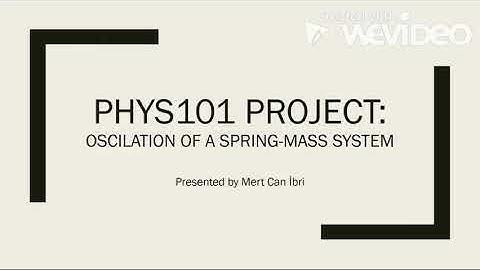 PHYS 101 Experiment: Oscillation of a Spring-Mass System (Bilkent Uni.)