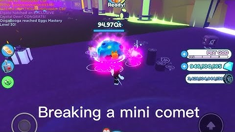 I broke a mini comet and got this!! | Pet simulator X