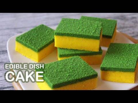 เค้กฟองน้ำล้างจาน EDIBLE DISH SPONGE CAKE RECIPE l ครัวป้ามารายห์