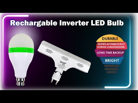 12W LED Inverter Bulb | LED Inverter T- Bulb | Rechargeable | DHR Solar | AC-DC