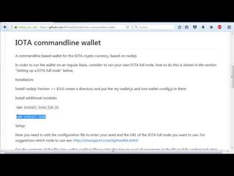 How to install the IOTA Commad Line Wallet