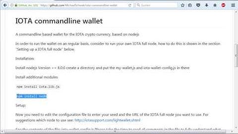 How to install the IOTA Commad Line Wallet