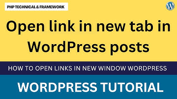 How to open links in new window WordPress || Open link in new tab in WordPress posts