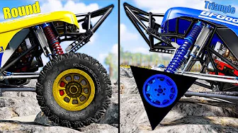 Triangle Wheel vs Round Wheel #2 - Beamng drive