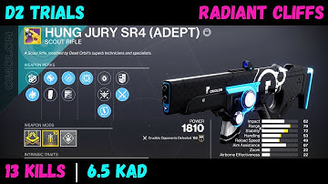 D2 Trials 👉 This Scout Rifle is Very Strong on This Map 😎 Radiant Cliffs | 13 Kills | 6.5 KAD