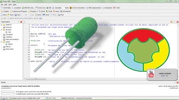 Proton Ide (Basic) prender y apagar un led simulado en Proteus 8