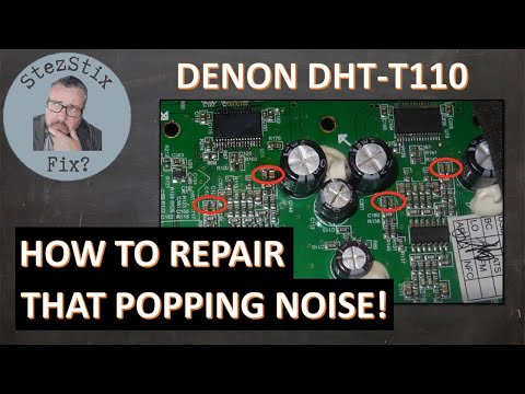 HOW TO Repair a Denon DHT-T100 or DHT-T110 Speaker Base/Sound Base that pops, crackles and clicks!