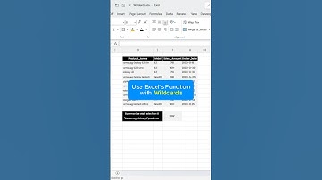 Quick Excel Trick: Sum Samsung Galaxy Sales with Wildcards! 📊✨#ExcelTips #DataAnalysis #Shorts