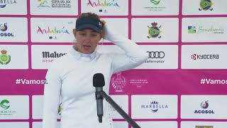 Celebrity Emily Kristine Pedersen Interview Round 2 | Anadalucia Costa Del Sol Open de Espana 2020 Wealth