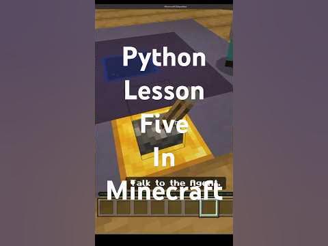 Python programming lesson five in Minecraft education edition. - YouTube