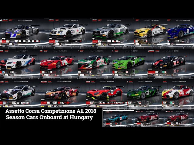 Assetto Corsa Competizione Full Car List