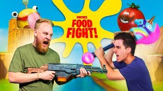 Fortnite Food Fight Challenge In Real Life!