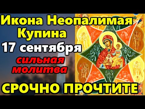 Икона Божией Матери Неопалимая Купина СИЛЬНАЯ МОЛИТВА в праздник Иконы 17 сентября