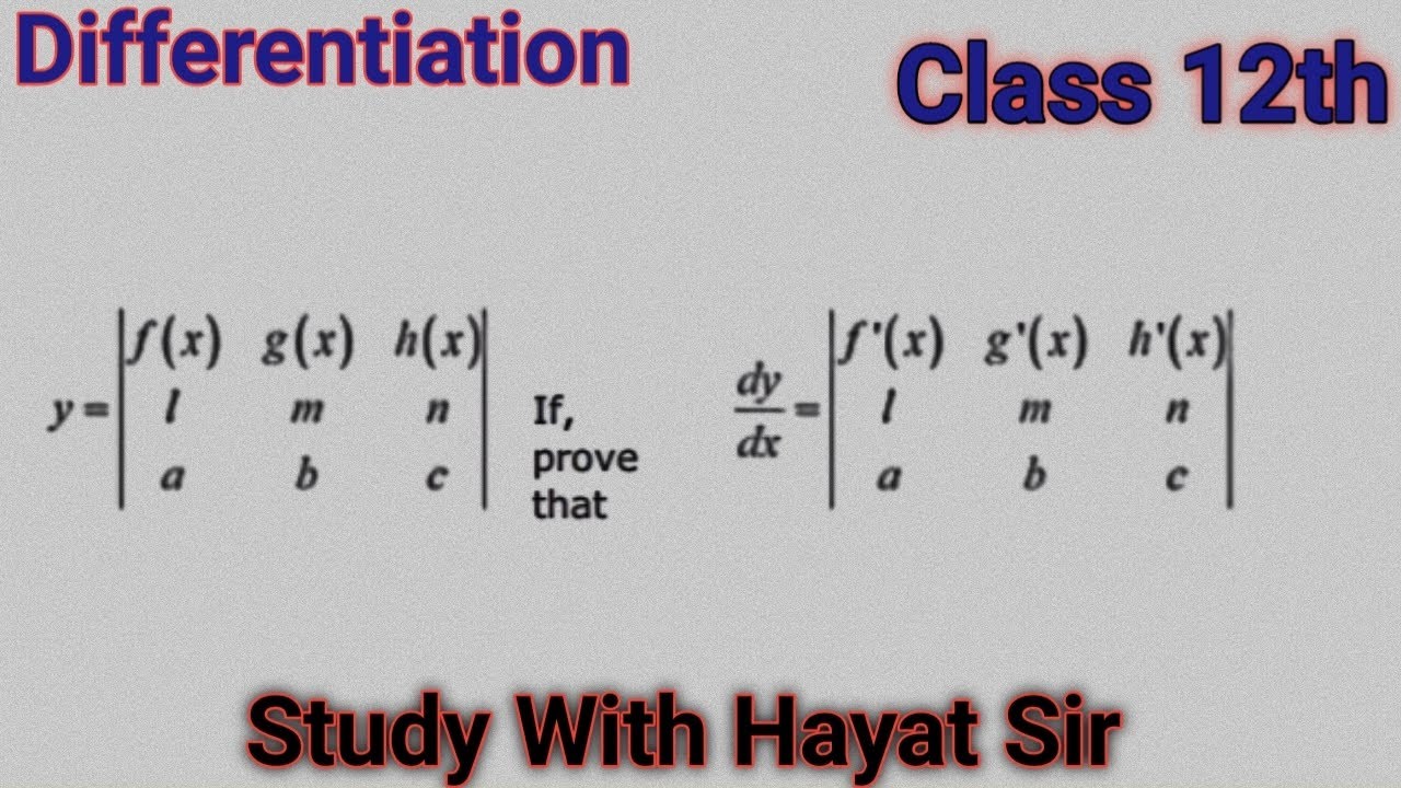 Class 12th Continuity And Differentiability Chapter 5 Question 22 - YouTube