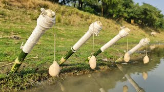 Unique Hook Fishing Technique | Hunting Big Fish By Hook in River | River Fishing