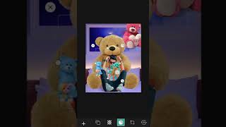 Teddy bear photo editing tutorial|Picsart editing #shorts #youtubeshorts screenshot 2