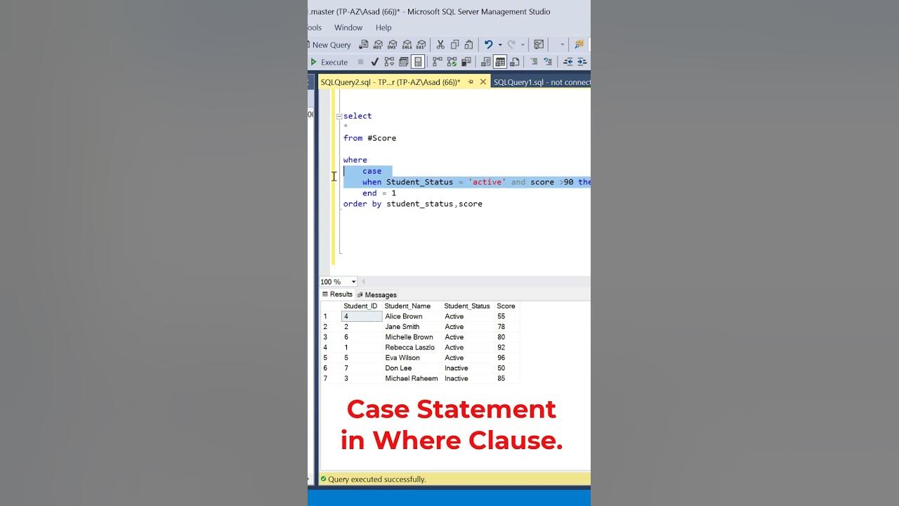 #SQL Case Statement in a Where Clause. #datascience #programming #coding #sqltips