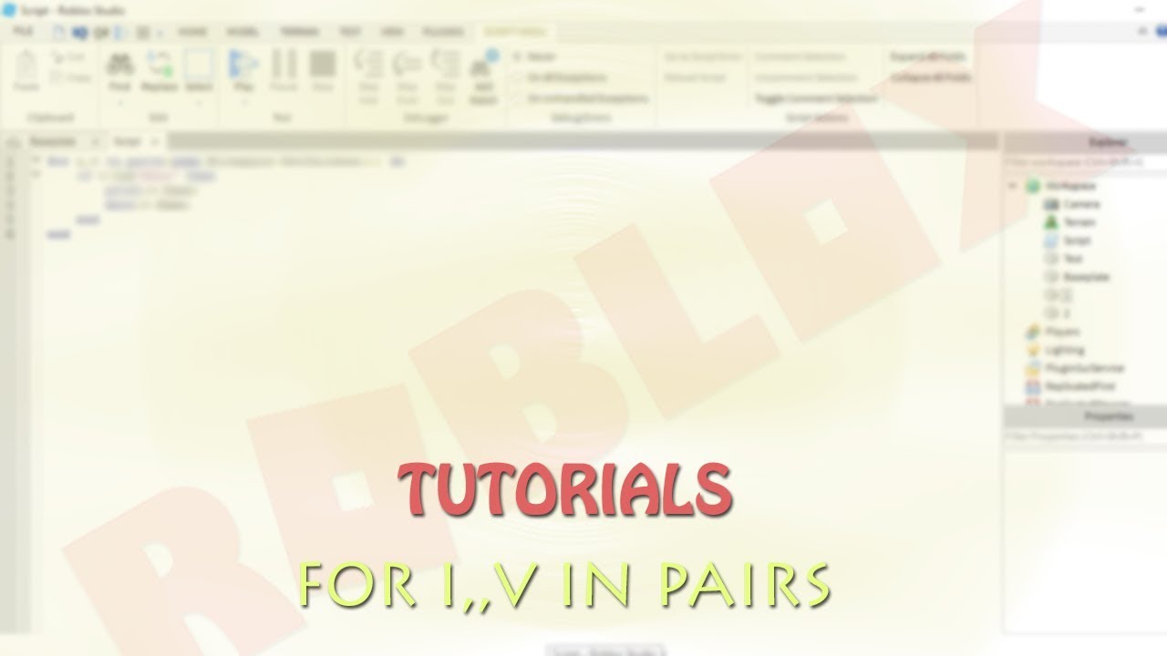 Roblox Studio For I V In Pairs Youtube - ssj en roblox studio tutorial espanol youtube