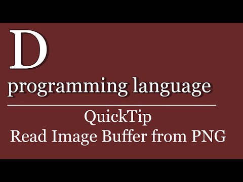 QuickTip #306 - D programming language Tutorial - GTKD Read Image Buffer From Png
