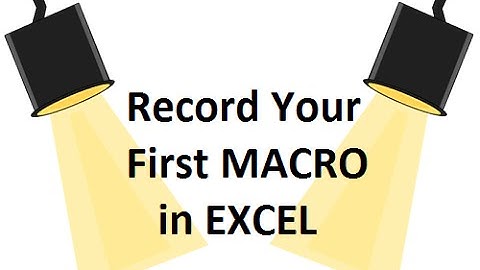 Record your first Macro