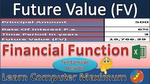 How To Use FV Function To Calculate Future Value Of An Investment In Excel | FV Formula In Excel |