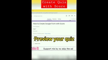 Create Quiz with Score