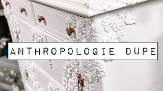 Anthropologie Dupe  DIY Faux Handcarved Wood Enchantment Dresser with IOD Decor Moulds