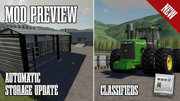 Mod Update - Automatic Storage and Classifieds from MaddyPhi - Farming Simulator 19