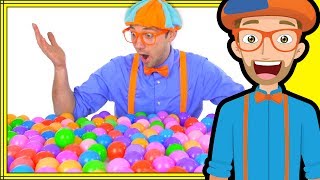 blippi plays and learns at the indoor playground learn colors and more