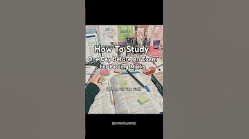 How To Study One Day Before📚🎯An Exam🔥For PASSING💯Marks(#studymotivation #studytips #examstips #yt)