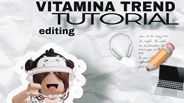 TUTORIAL! vitamina trend on ROBLOX! (NO ANIMATION SKILLS NEEDED) 🌺🍃: !
