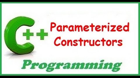 C++ programming video tutorial - parameterized constructors with example
