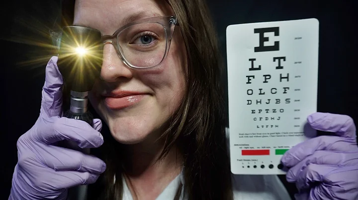 ASMR Sleep Inducing Eye Exam - bright light triggers, relaxing medical role play thumbnail