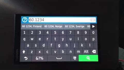 Entering GPS decimal coordinates