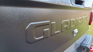 @Kaos design co embossed gladiator tailgate kit install.     kaosdesignco.company.site