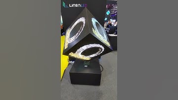 What it is? A rotating cube LED screen! #leddisplay #ledscreen #shorts