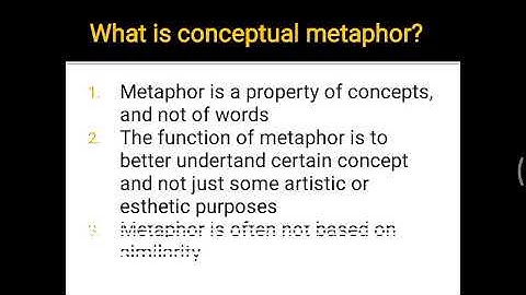 conceptual metaphor