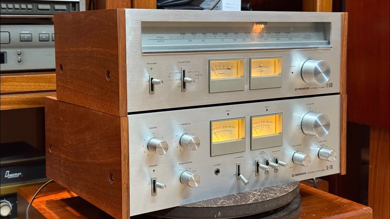 Bán đồ Nhật 15 năm mới gặp combo amply/tuner PIONEER SA-7700/7600 bản Mỹ 2 VU cs 380VA.